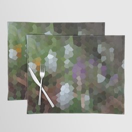 Abstract Mosaic Snowdrop And Crocus Flowers Placemat