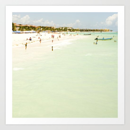 Seaside Swim Art Print