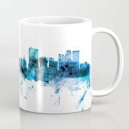 Winnipeg Canada Skyline Coffee Mug | Tompsett, Canada, 20649, Painting, Watercolor, Michaeltompsett, Skyline, Winnipeg, Cityscape 