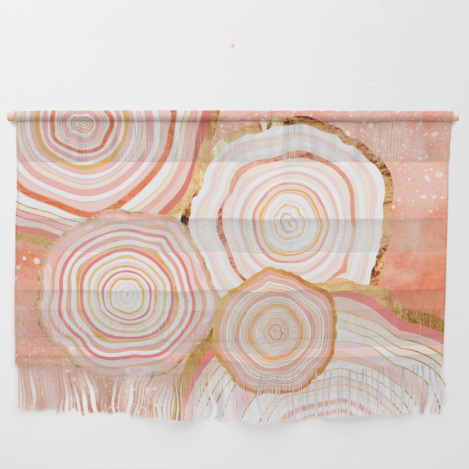 Coral Agate Abstract Wall Hanging By Spacefrogdesigns Society6