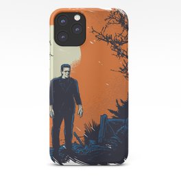 Frankenstein under the moon - orange iPhone Case