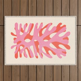 Sea Leaf: Matisse Collage Peach Edition Outdoor Rug
