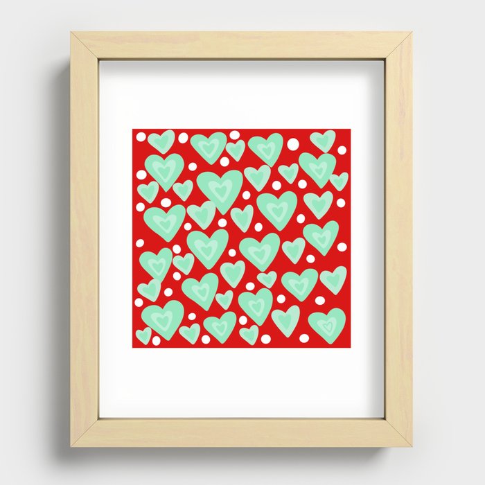  In The Mood For Love - Red and Green Recessed Framed Print
