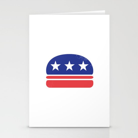 I Vote for Burger! Stationery Cards