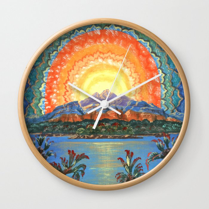 Vision at Sunset Wall Clock