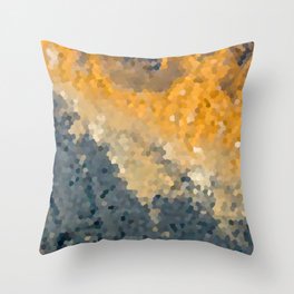 Simple Low Poly Terrain Design no.7 Throw Pillow