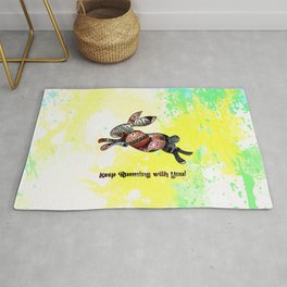 Happy Easter Rabbit - Keep Runing with You Rug