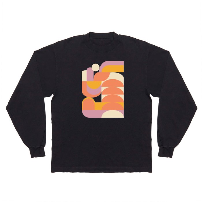 Shapes in Coral and Lilac 23 Long Sleeve T Shirt
