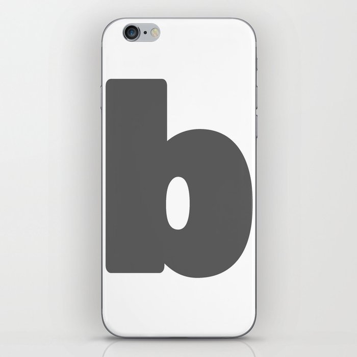 b (Grey & White Letter) iPhone Skin