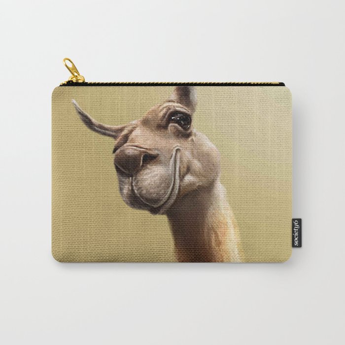 Smiling Llama Selfie Carry-All Pouch