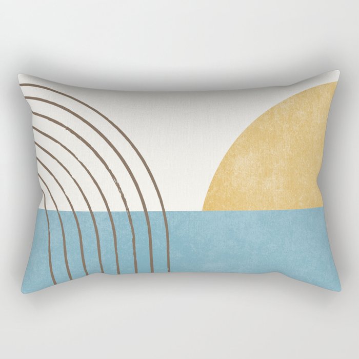 Sunny Ocean Horizon Rectangular Pillow