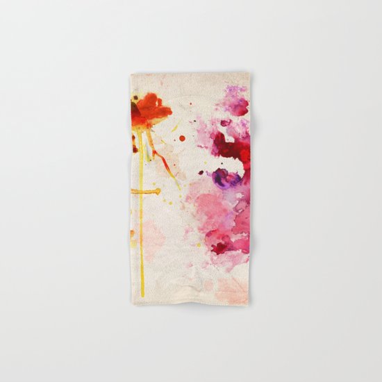 Fuchsia & Orange Color Splash Hand & Bath Towel