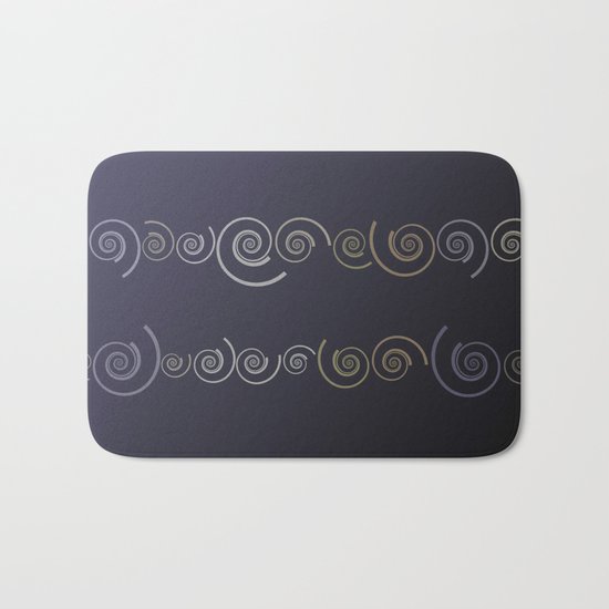 Spiral line up-Purple Bath Mat