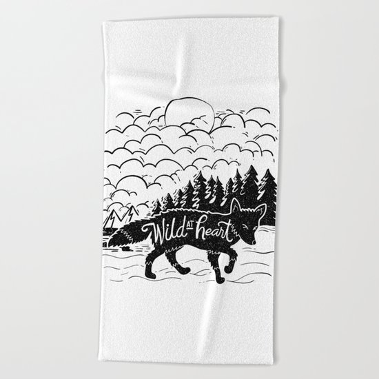 Wild At Heart Beach Towel