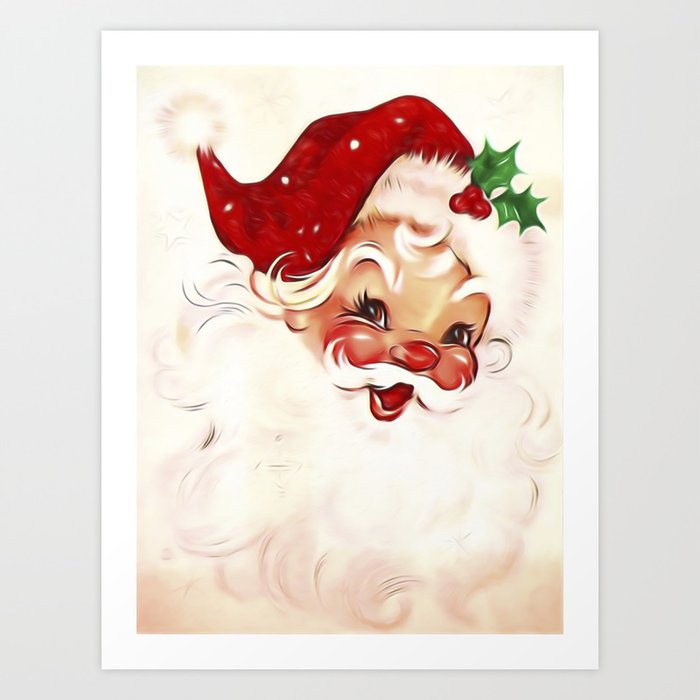 Vintage Santa 4 Art Print