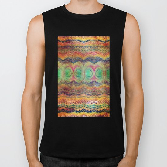 Wavy Pattern Biker Tank