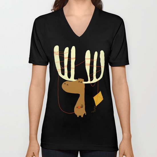 A moose ing Unisex V-Neck