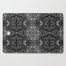 Liquid Light Series 30 ~ Grey Abstract Fractal Pattern Cutting Board