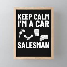 Used Car Salesman Auto Seller Dealership Framed Mini Art Print
