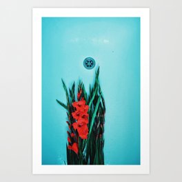 Flowers in the Bath Art Print