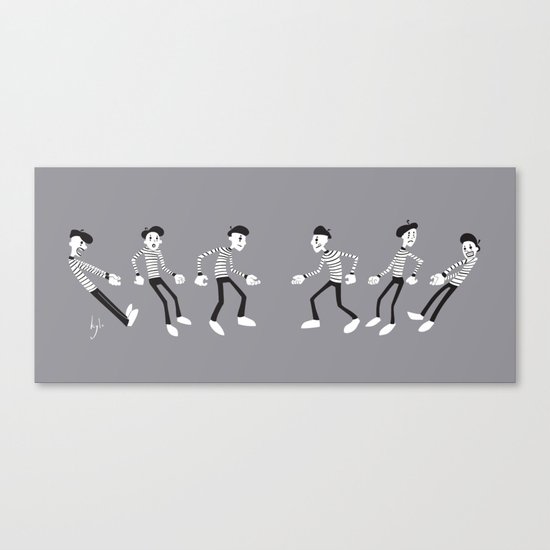 Mime VS Mime: Tug Of War Canvas Print