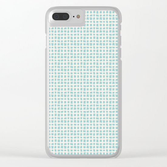 Blue Scribbles Pattern 02 Clear iPhone Case