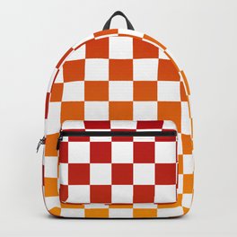 Chessboard Gradient Backpack | Digital, Chess, Vintage, Orange, Kids, Retro, Trendy, Chessboard, Chic, Yellow 