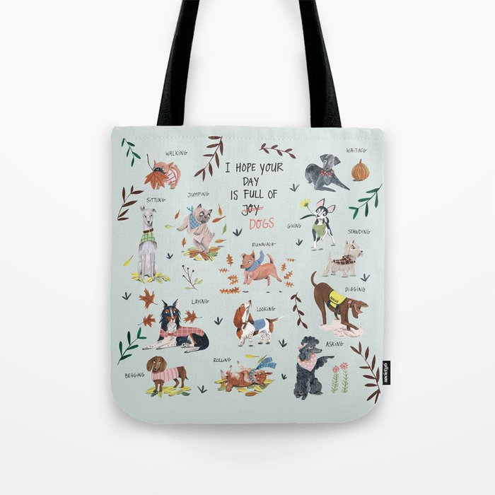 Dog lover person cute dogs breed pattern Tote Bag