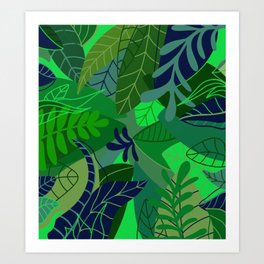 Dense Jungle Foliage Art Print