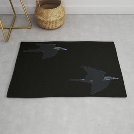 Thought and Memory Norse Pagan Symbology Rug