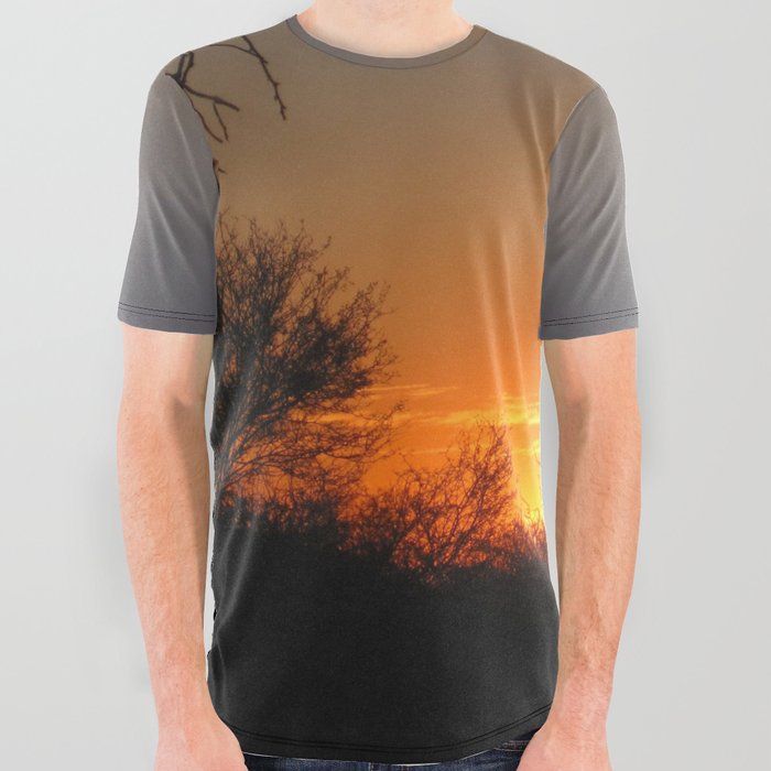 South Africa Photography - Sunset Over South Africa All Over Graphic Tee