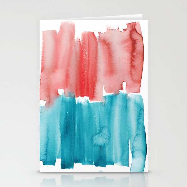 5  Abstract Expressionism Watercolor Painting 220331 Minimalist Art Valourine Original  Stationery Cards