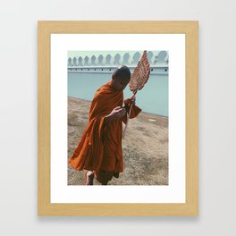 Monk Framed Art Print | Photo, Orange, Thailand 
