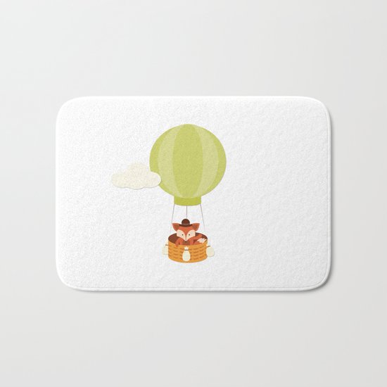 Flying fox 1 - Cute Animal illustration- #Fox on #Society6 Bath Mat