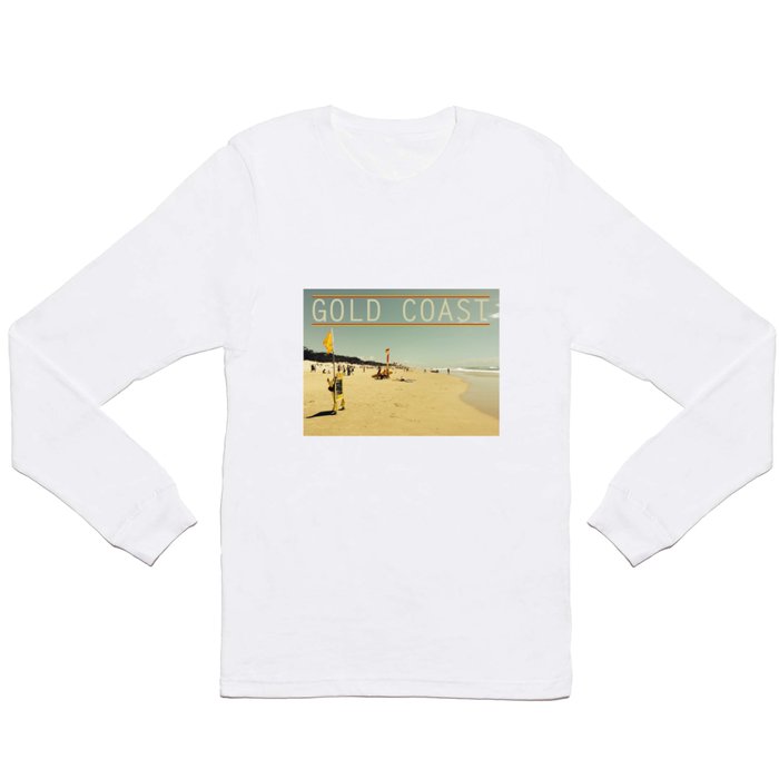 Gold Coast Main Beach retro  Long Sleeve T Shirt