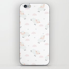 Cute Sheeps on Clouds with Stars iPhone Skin