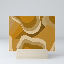 Military Shade Wavy abstract Pattern Mini Art Print