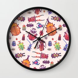 Beetle - pastel Wall Clock
