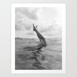 Ocean Dive Art Print | Swim, Dive, Gulfofmexico, Feet, Sky, Digital, Seaside, Reflection, Santarosa, Photo 