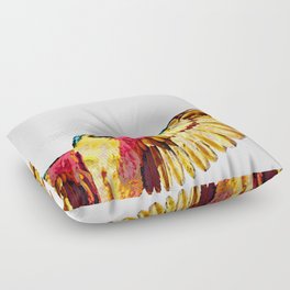 Show Off Colorful Tropical Macaw Parrot Art Floor Pillow