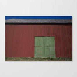 Red barn Sweden Canvas Print