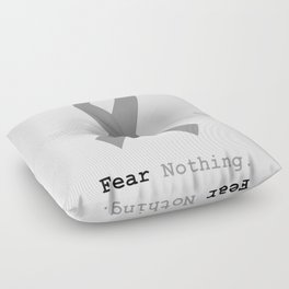 Fear Nothing: Silver Ribbon Awareness Floor Pillow