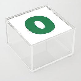 O (Olive & White Letter) Acrylic Box