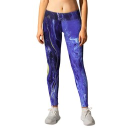 Fluid Expressions - Midnight Seas Leggings | Modernart, Midnight, Abstractpainting, Flowpainting, Navy, Contempoarary, Fluidpainting, Acrylic, Blue, Abstract 