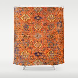 Oriental Vitange Moroccan Rug Design Shower Curtain