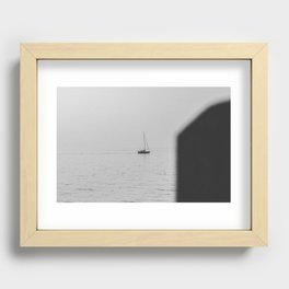 lonely sailboat Recessed Framed Print
