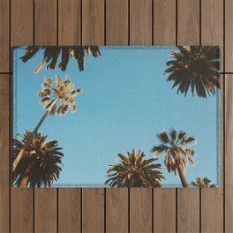 Los Angeles California Palm Trees Fine Art Photography Outdoor Rug