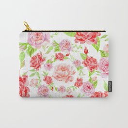 Bouquet of RED & PINK rose - wreath Carry-All Pouch