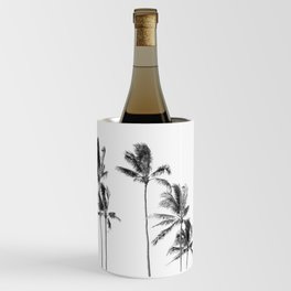 Hawaii Palm Trees - Black and White Wine Chiller