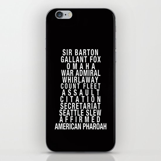 Triple Crown Winners Subway Art iPhone & iPod Skin